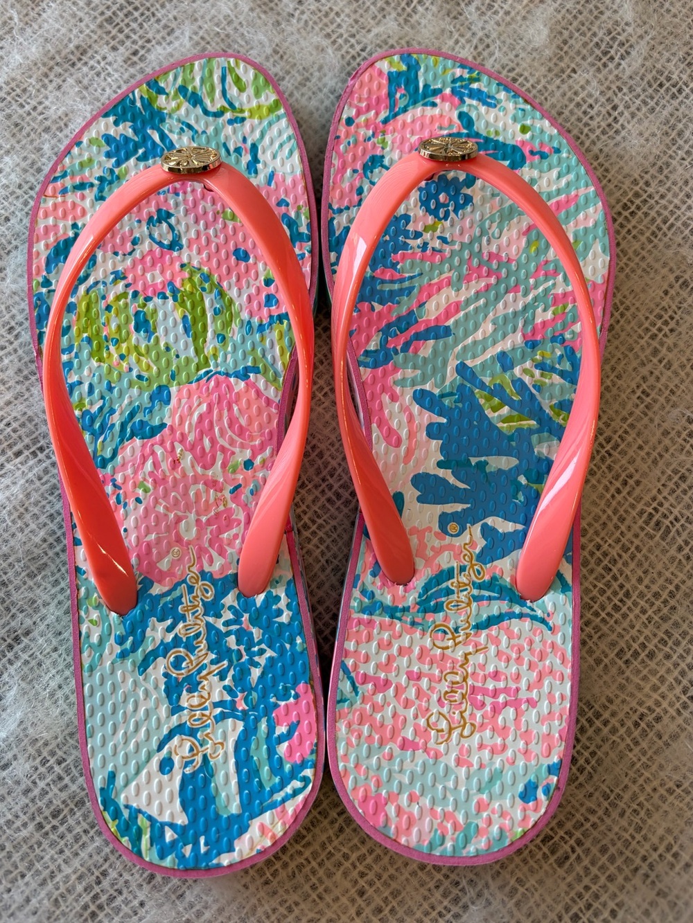 Lilly Pulitzer Flip Flops - Picture 2 of 10